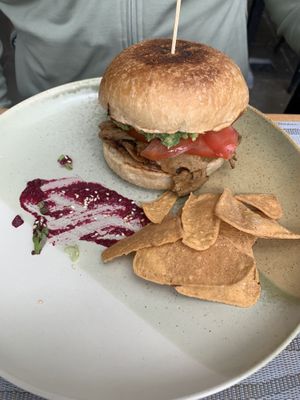 Italian seitan sandwich   at Hablemos Coco Cafe in Puerto Natales