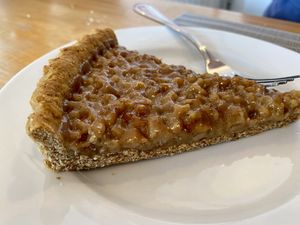 Pecan pie  at Hablemos Coco Cafe in Puerto Natales
