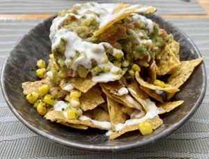 Nachos w/ guac   at Hablemos Coco Cafe in Puerto Natales