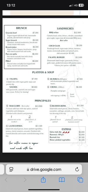   at Hablemos Coco Cafe in Puerto Natales