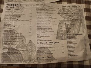 Menu at Imogens in Kathikas