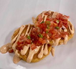 Sweet Corn Tamale Cakes at Vegas Vegan Eatery in Las Vegas