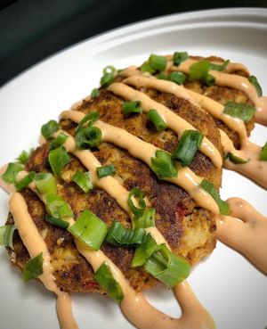 Chickpea Crab Cakes at Vegas Vegan Eatery in Las Vegas