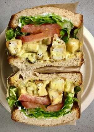 Thai Curry Tofu Chicken Salad at Vegas Vegan Eatery in Las Vegas
