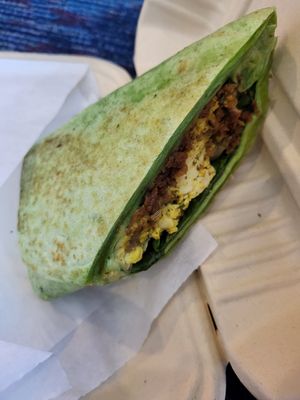 mean green breakfast burrito at Vegas Vegan Eatery in Las Vegas