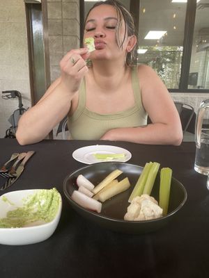 Complimentary amuse bouche at dinner  at Vegas Vegan Eatery in Las Vegas