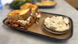 BBQ jackfruit on Texas Toast…SLAMMIN!  at Vegas Vegan Eatery in Las Vegas