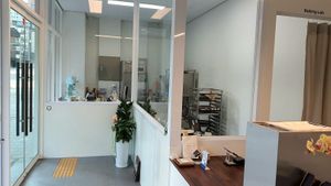 Interior of location - view towards the counter at Vegan Daum 비건다움 in Seoul
