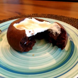 gooey... microwave 30 seconds at Vegan Daum 비건다움 in Seoul