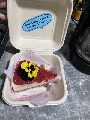 Vegan Keto Cheesecake  at I Quit - Café & Bakery in Mexico City