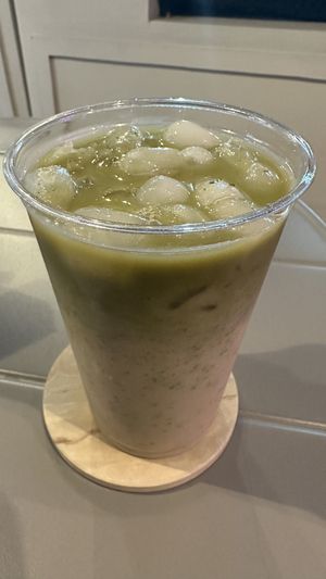 Horchata matcha  at I Quit - Café & Bakery in Mexico City