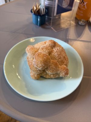 Pan de Muertos (Mexican Bread of the Dead)  at I Quit - Café & Bakery in Mexico City