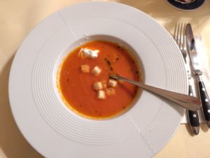 Vegane Tomatencremesuppe #Veganuary at Bruno's Pizza in Leopoldshafen