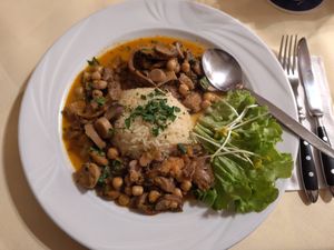 Veganes Pilzragout von der Tageskarte #Veganuary at Bruno's Pizza in Leopoldshafen
