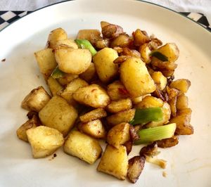 Spicy potatoes   at Camile in Bangor