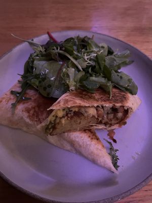 Falafel burrito, really good and filling  at Kaliya in Santorini