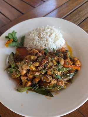 Sweet and sour tofu at Shamba Cafe & Shop in Nairobi
