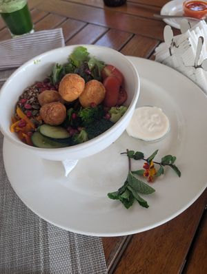 Falafel quinoa bowl at Shamba Cafe & Shop in Nairobi