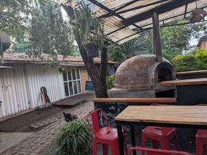 Pizza oven at Pallet Cafe in Nairobi