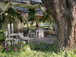 Outdoor seatings  at Pallet Cafe in Nairobi