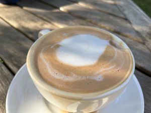 Soy latte  at Pallet Cafe in Nairobi