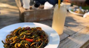 Vegan Zoodles & no sugar lemon ginger   at Pallet Cafe in Nairobi