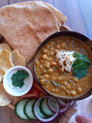 Chickpea and coconut curry  at Francesca's in Scarborough