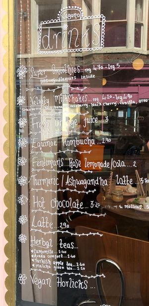 Drinks menu at Francesca's in Scarborough