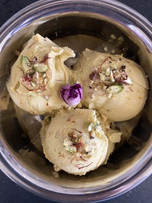 Saffron ice-cream   at Francesca's in Scarborough