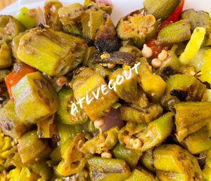 Okra  at Chelsea's Bakery and Vegetarian Restaurant in Decatur