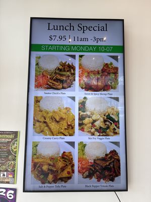 Lunch Special Menu  at Envegan in East Point