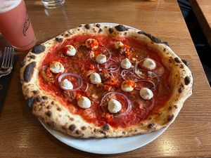 99 problems with vegan nduja  at Daddy Greens Pizzabar - Kallio in Helsinki