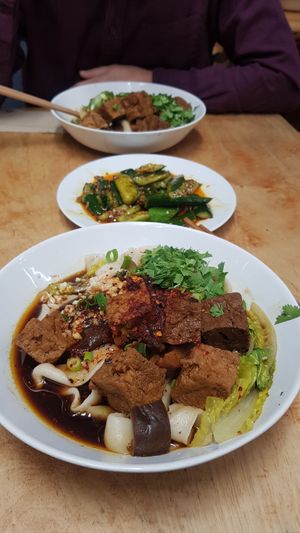 Nr. 2 spicy noodles with delicious juicy tofu at Wen Cheng Handpulled Noodles - I in Berlin