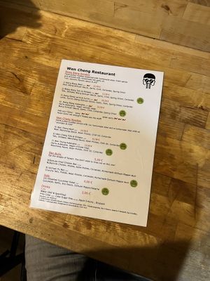 Menue  at Wen Cheng Handpulled Noodles - I in Berlin