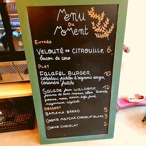 Menu actuel at Café Klin in Paris