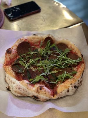 Pepperoni pizza   at KOM in Moscow