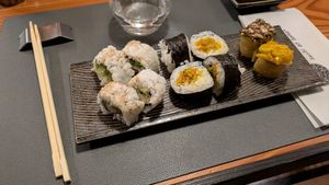 Tao, curcuma veg, jo bamboo, jo garden seed at Irori Sushi At Home in Capriolo