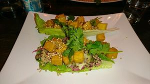 Quinoa, mango, roasted buckwheat  at Munchie in Chamonix-mont-blanc
