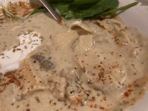 Smokey lasagna soup at Heaven Sent Foods in Flagstaff