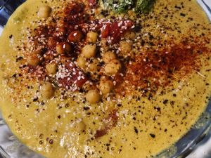 Coconut sesame curry and garam masala soup at Heaven Sent Foods in Flagstaff