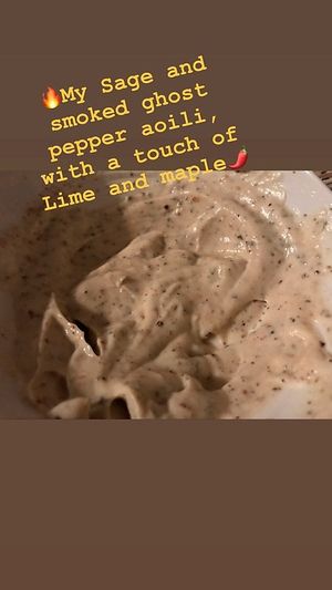 Sage and pepper aoili at Heaven Sent Foods in Flagstaff