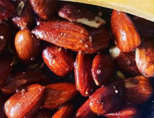 Fried and Seasoned almonds at Heaven Sent Foods in Flagstaff