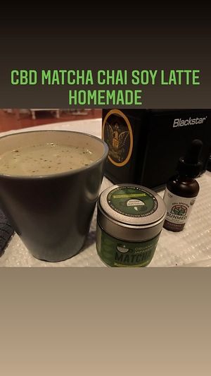 Sage, pepper and CBD Matcha Chai latte at Heaven Sent Foods in Flagstaff