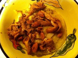 Polenta with smoky wild chanterreles at Heaven Sent Foods in Flagstaff
