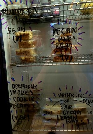 My vegan Desserts for sale@The Pizza Patio at Heaven Sent Foods in Flagstaff