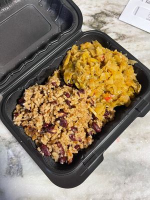 Red Beans and Rice & Cabbage at Motherland Kitchen in Frederick