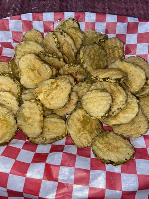Fried pickles  at Tom's Extreme Pizzeria in Ocean Springs