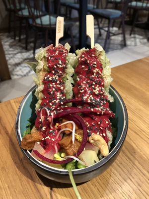 Green tofu sticks  at Vegan House - Schillerplatz in Dresden