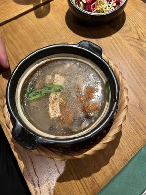 Shiitake soup - good one  at Vegan House - Schillerplatz in Dresden