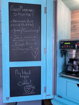 Menu for the morning   at Deer Run Bed and Breakfast in Big Pine Key